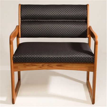 WOODEN MALLET Valley Bariatric Guest Chair in Medium Oak - Arch Slate DWBA1-1DMOAS